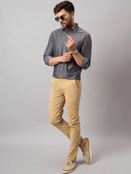 Dark Grey Printed Shirt