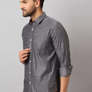 Dark Grey Printed Shirt