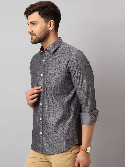Dark Grey Printed Shirt