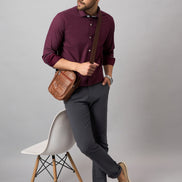 Maroon Printed Shirt