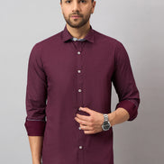 Maroon Printed Shirt
