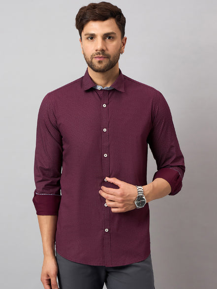 Maroon Printed Shirt