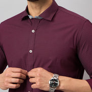 Maroon Printed Shirt