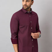 Maroon Printed Shirt