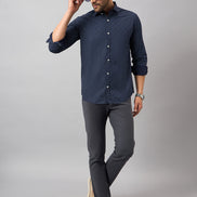 Navy Blue Printed Shirt