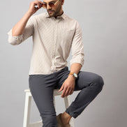 Beige Striper Shirt