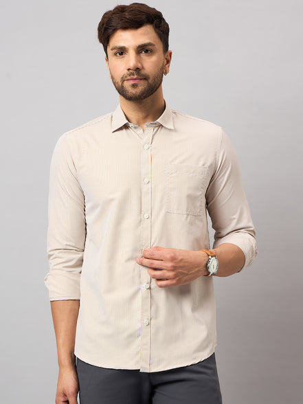 Beige Striper Shirt