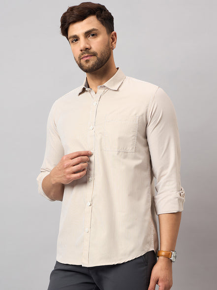 Beige Striper Shirt