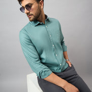 Sea Green Solid Shirt