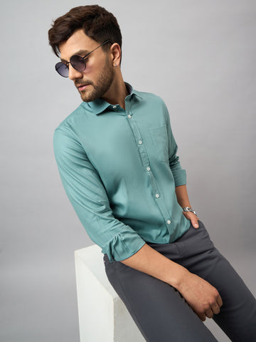 Sea Green Solid Shirt