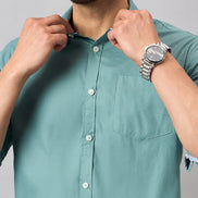 Sea Green Solid Shirt