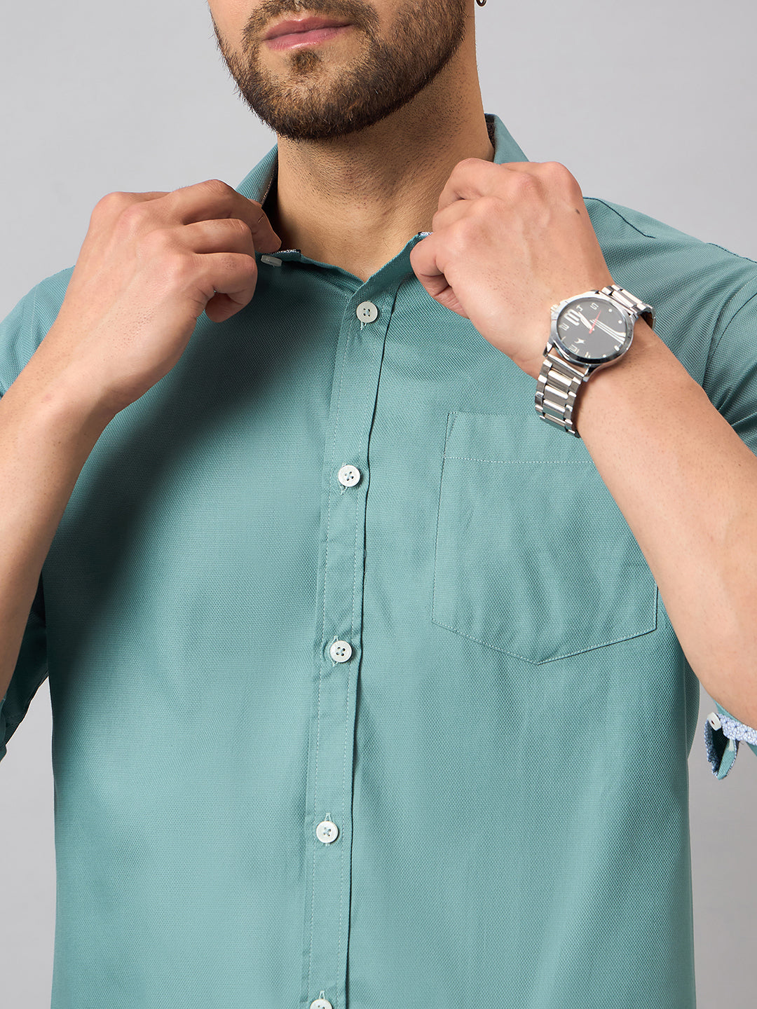 Sea Green Solid Shirt