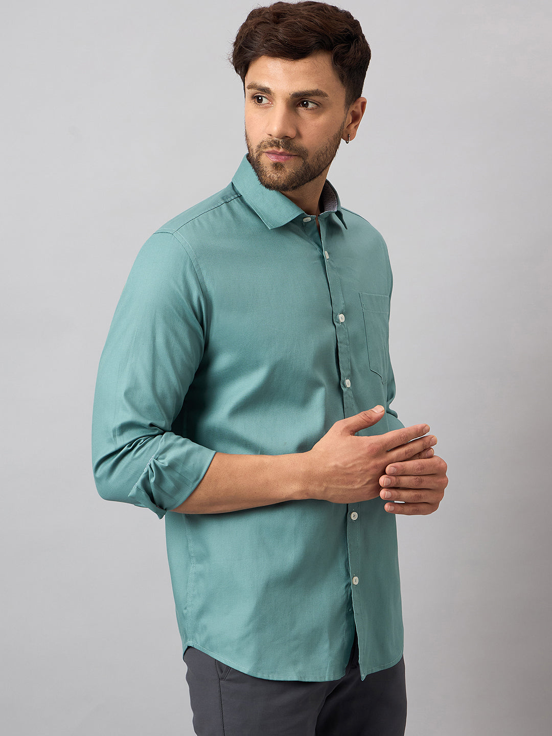 Sea Green Solid Shirt