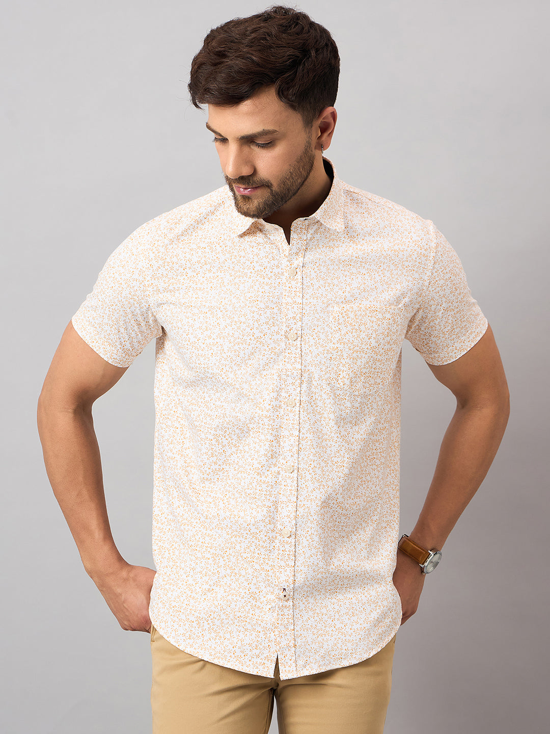 Off White Printed Shirt