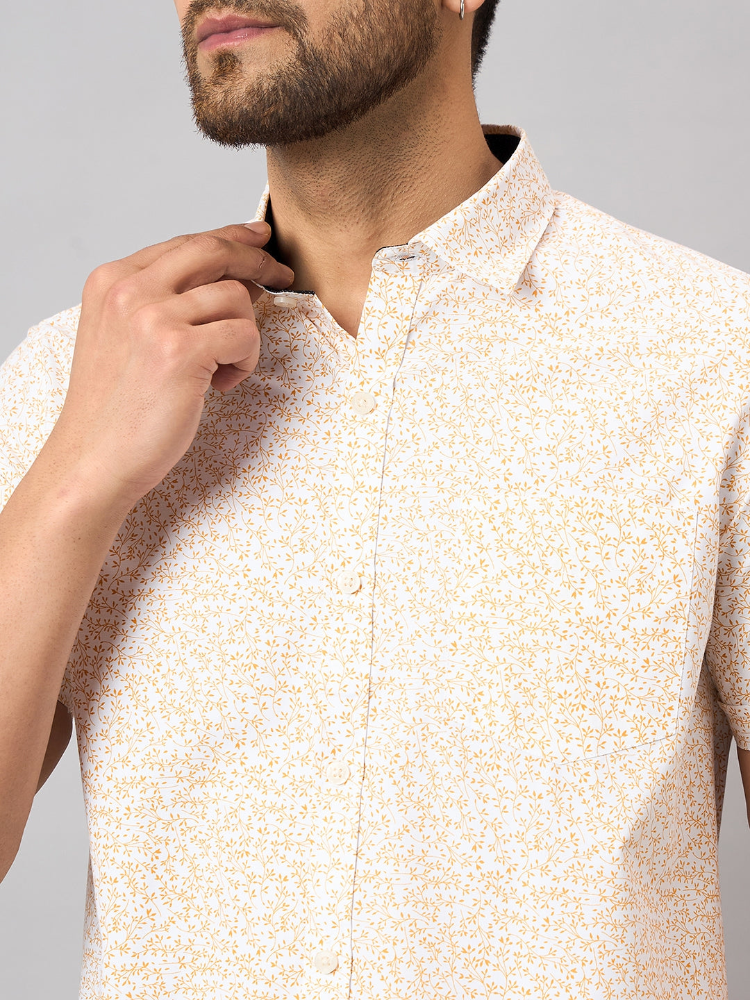 Off White Printed Shirt