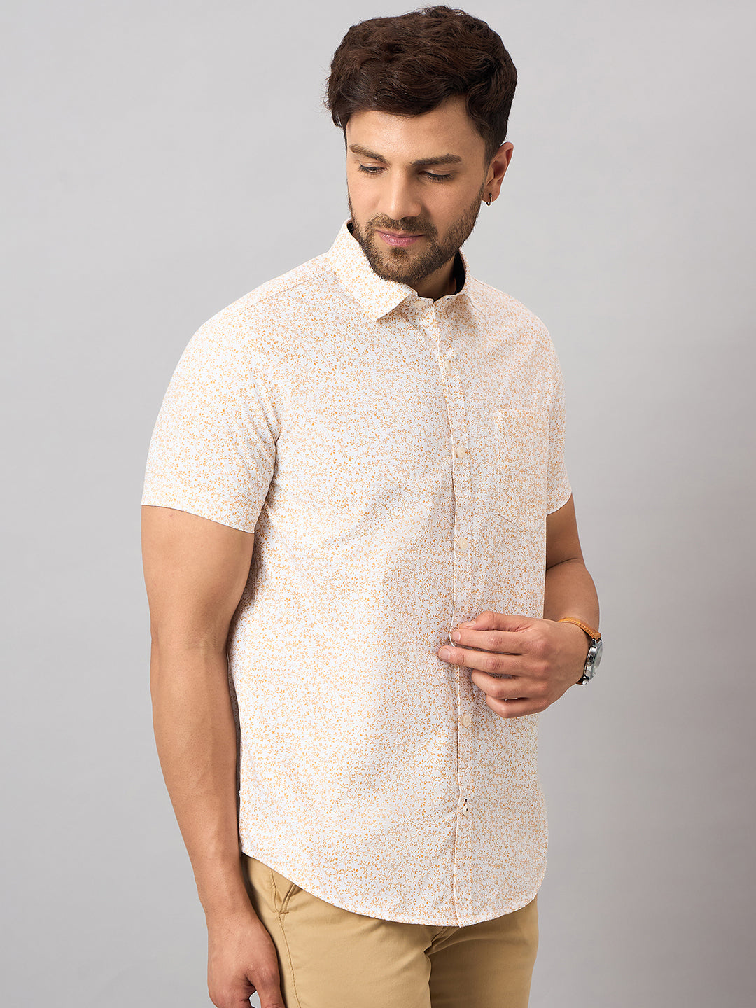 Off White Printed Shirt