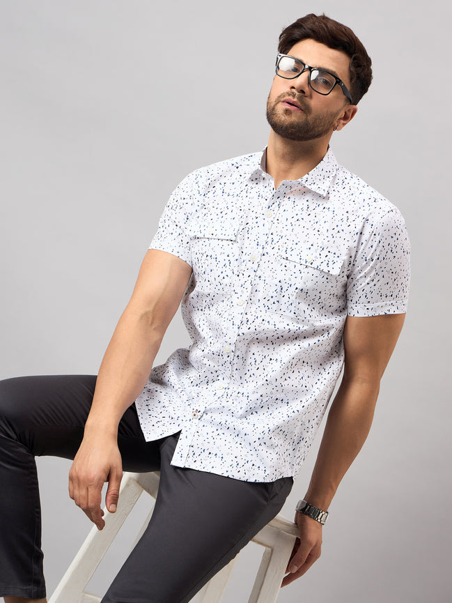 White Printed Shirt