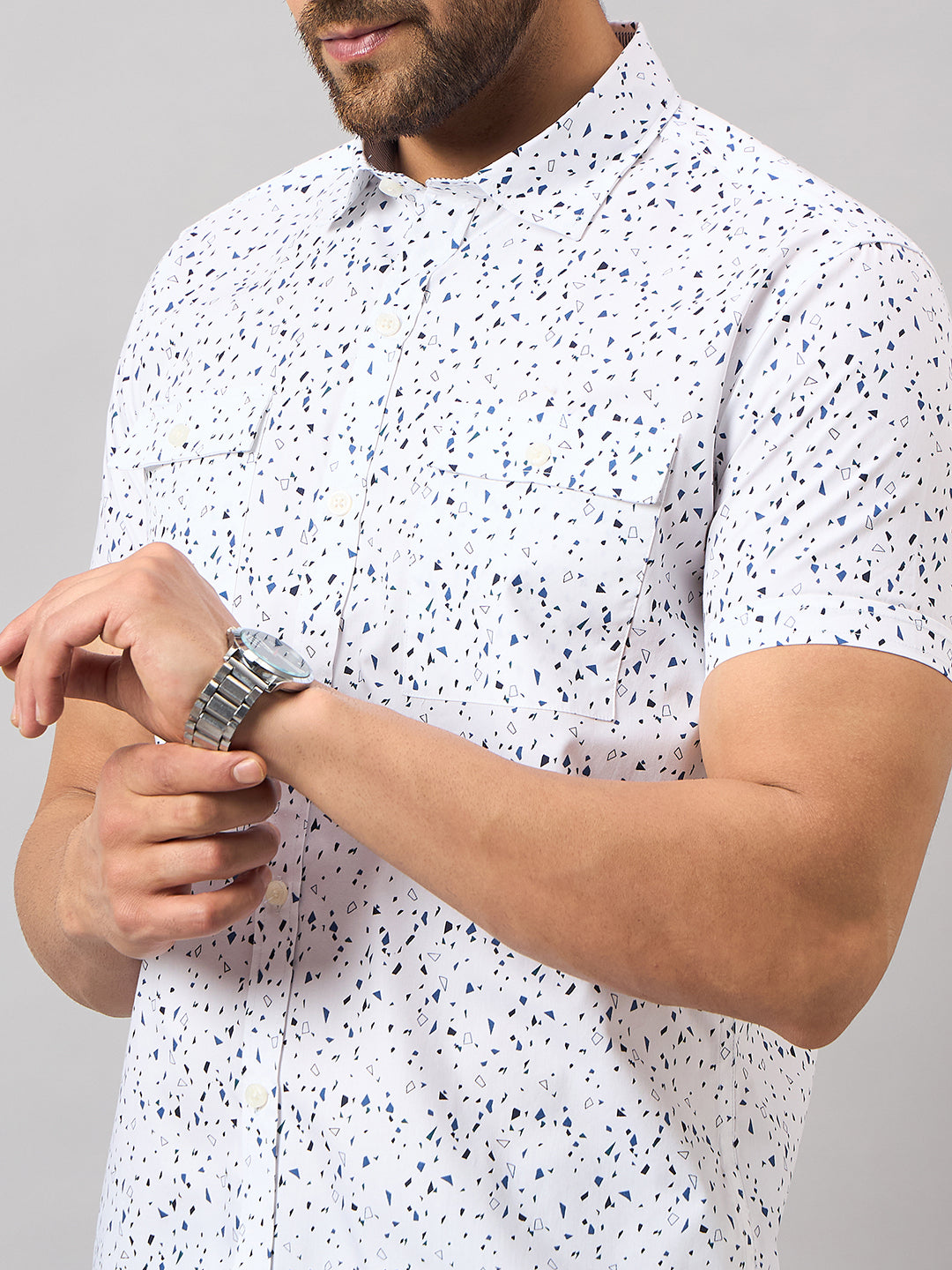 White Printed Shirt
