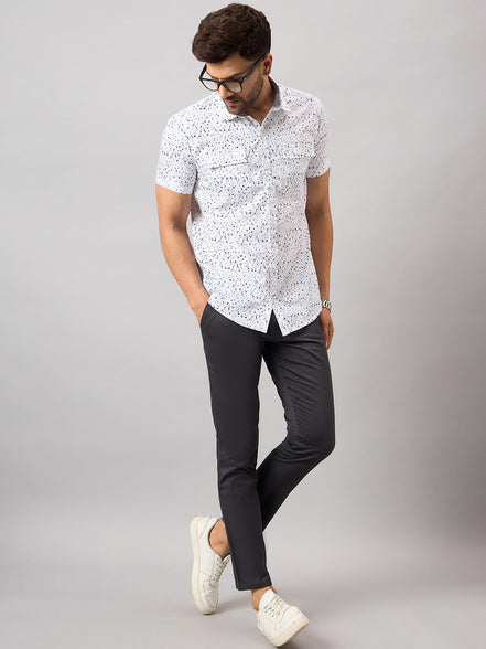 White Printed Shirt