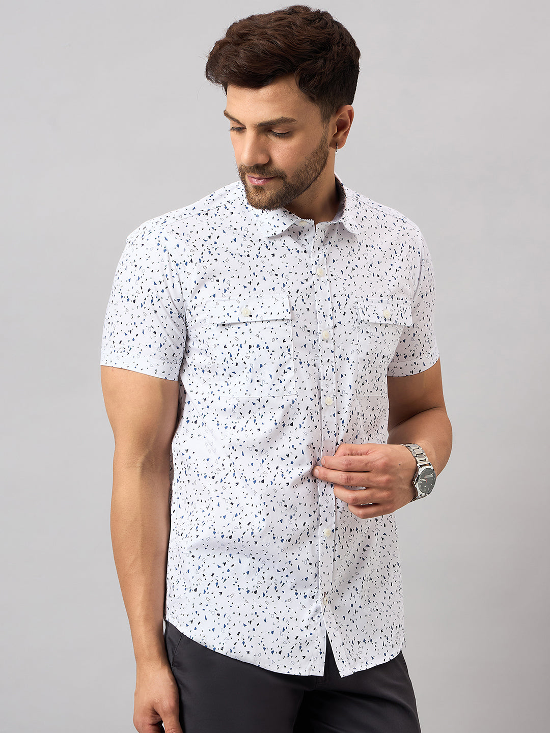 White Printed Shirt