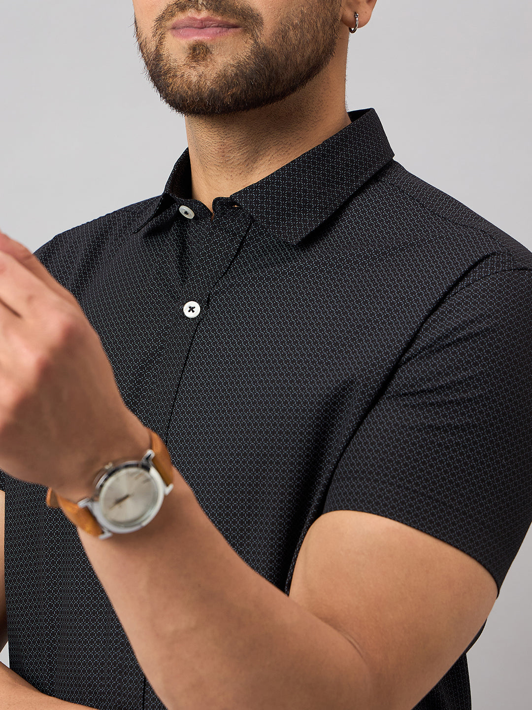 Black Printed Shirt