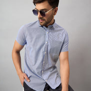 Blue Printed Shirt