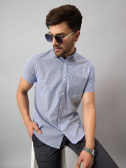 Blue Printed Shirt
