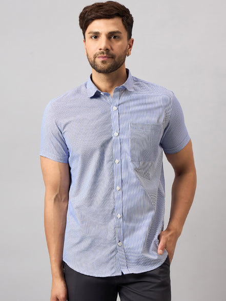 Blue Printed Shirt