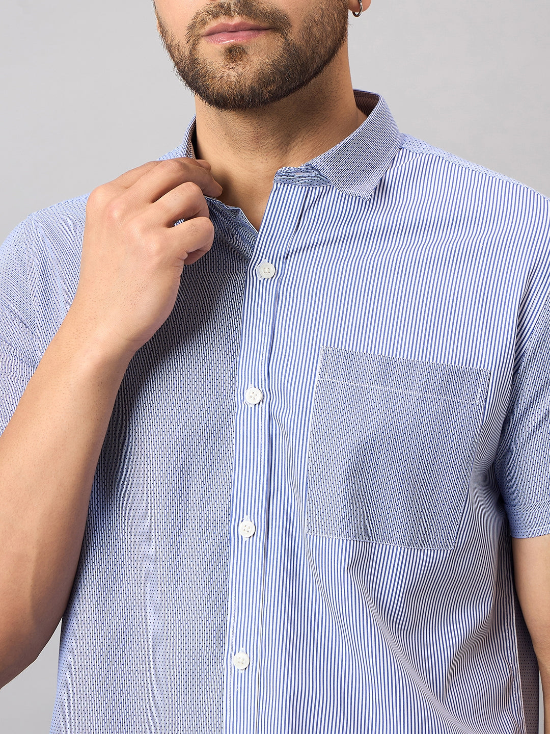 Blue Printed Shirt