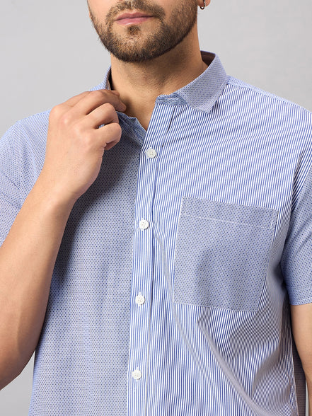 Blue Printed Shirt