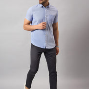 Blue Printed Shirt