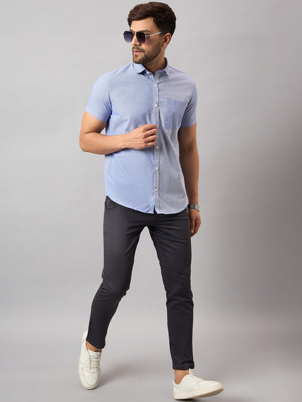 Blue Printed Shirt