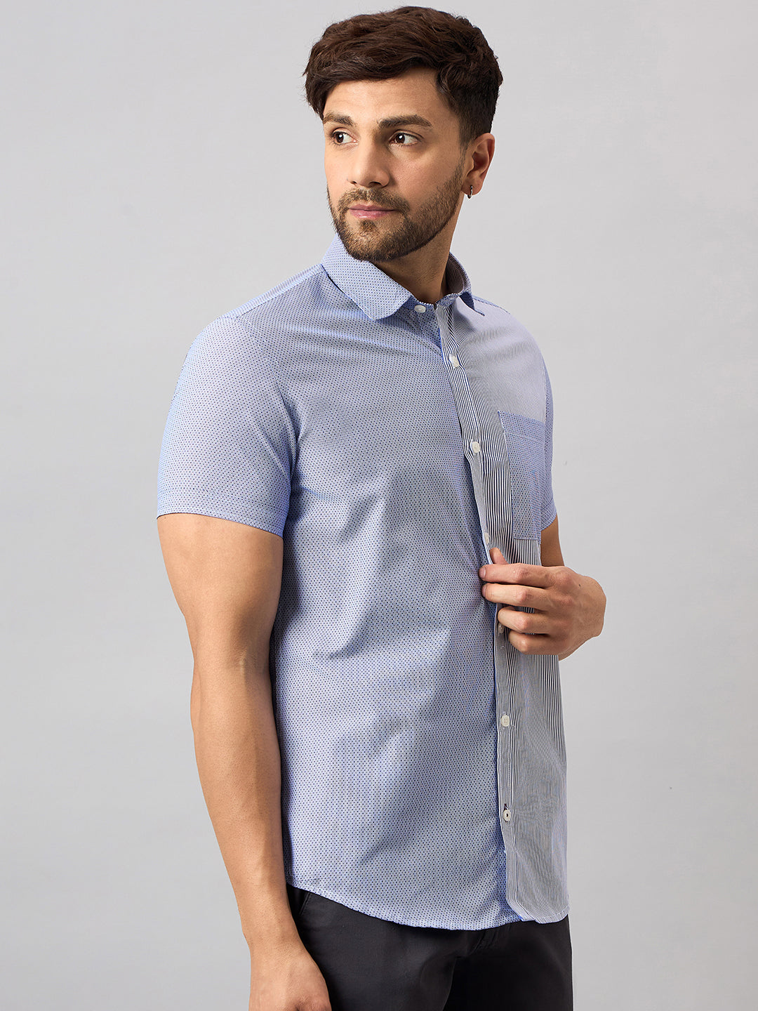 Blue Printed Shirt