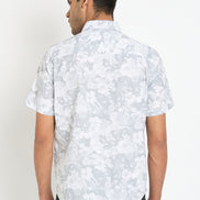 Grey Floral Print Shirt
