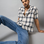 White Checked Shirt