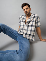 White Checked Shirt