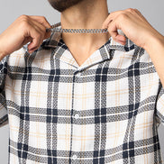 White Checked Shirt