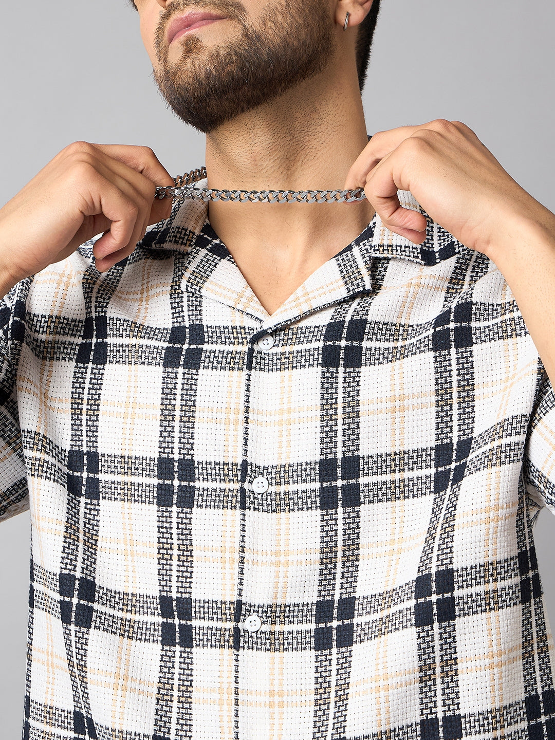 White Checked Shirt