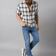 White Checked Shirt