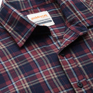 Navy Blue Checked Shirt