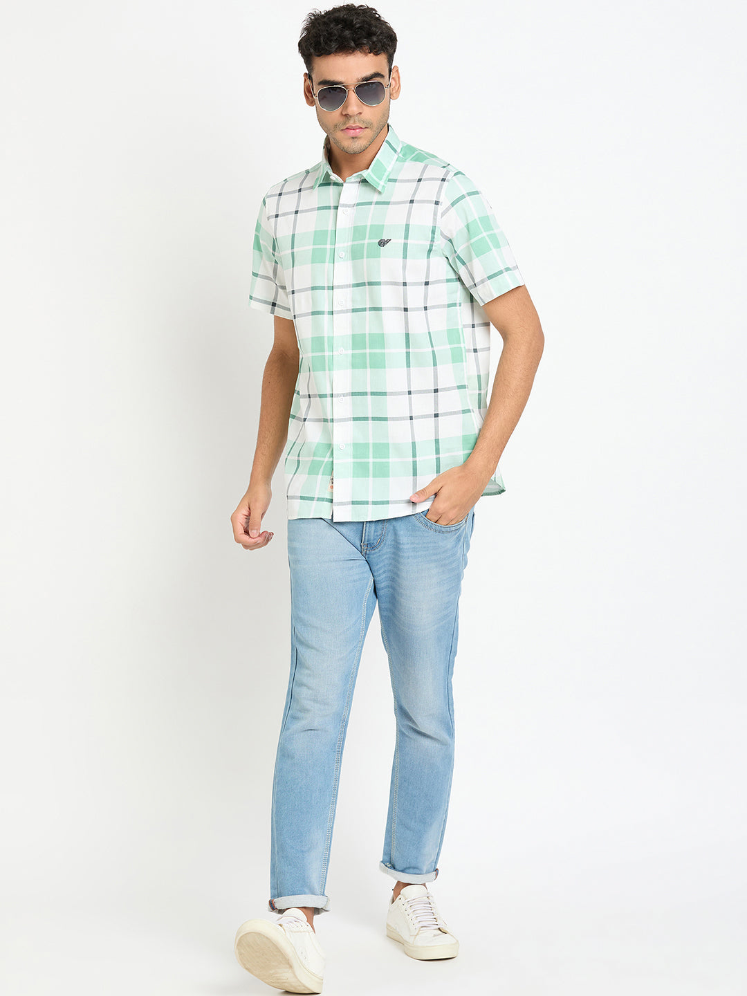 Green Checked Shirt