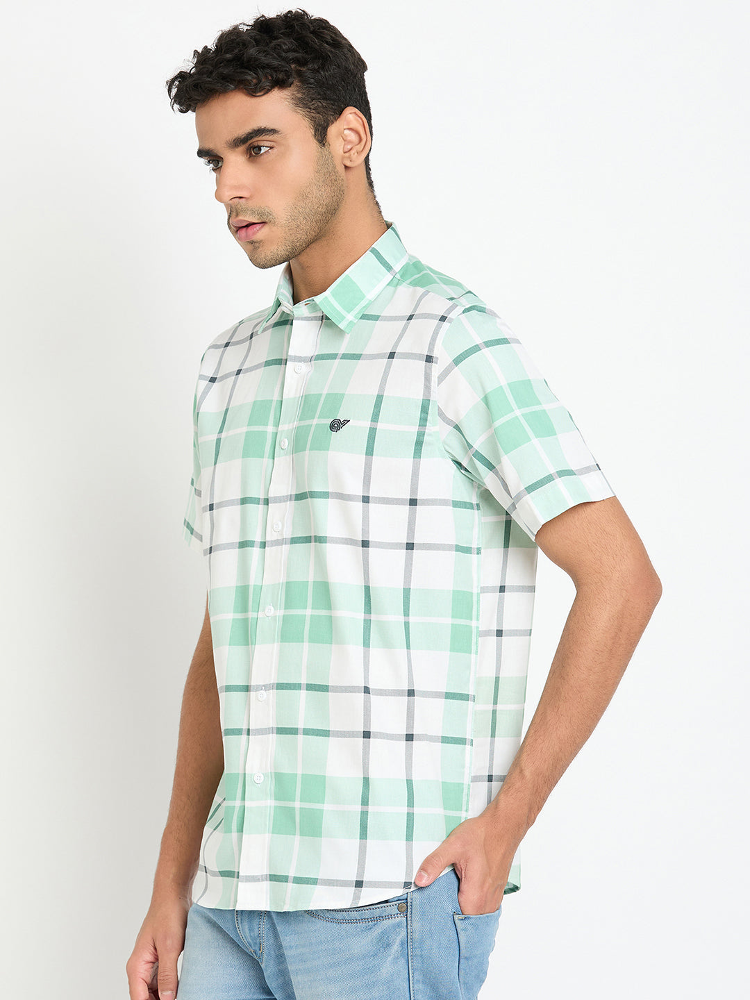 Green Checked Shirt