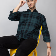 Blue Checked Collared Shirt