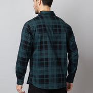 Blue Checked Collared Shirt