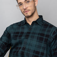Blue Checked Collared Shirt