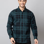 Blue Checked Collared Shirt
