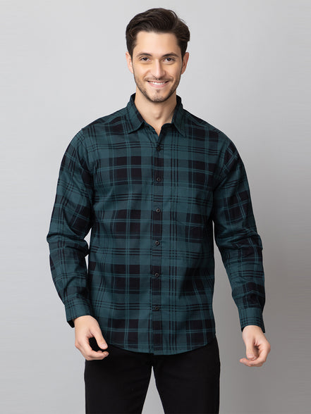Blue Checked Collared Shirt