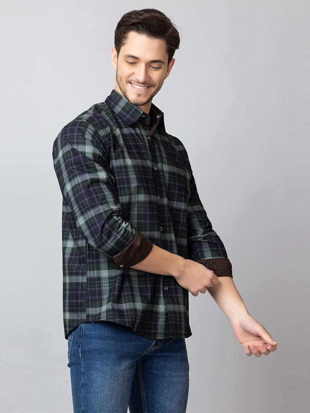 Green Check Reversible Shirt