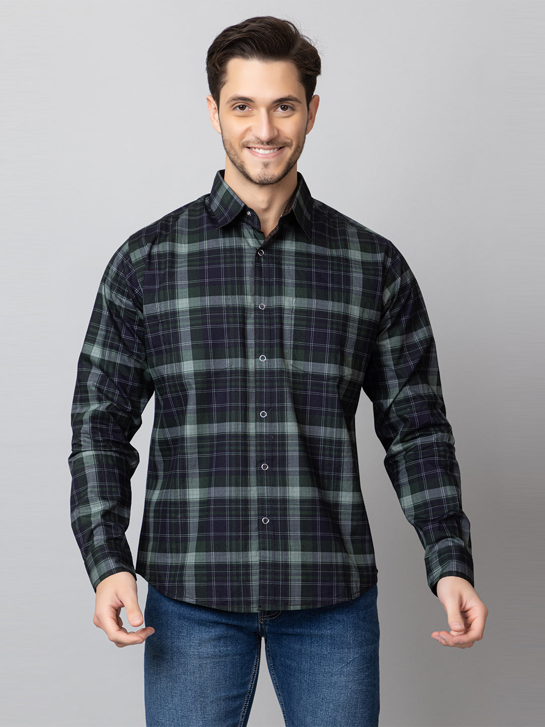 Green Check Reversible Shirt