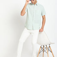 Light Green Printed Shirt